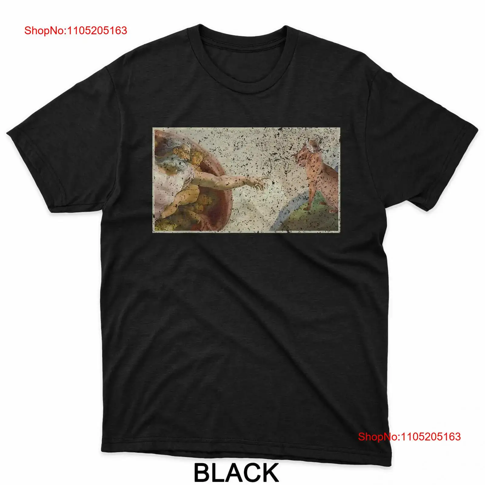 Vintage Fashion Art - Almighty Slap Funny Cat God Creation