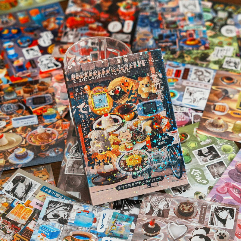 Vintage Fashion Books - 45pcs/book Retro Japanese Style Sticker Book,