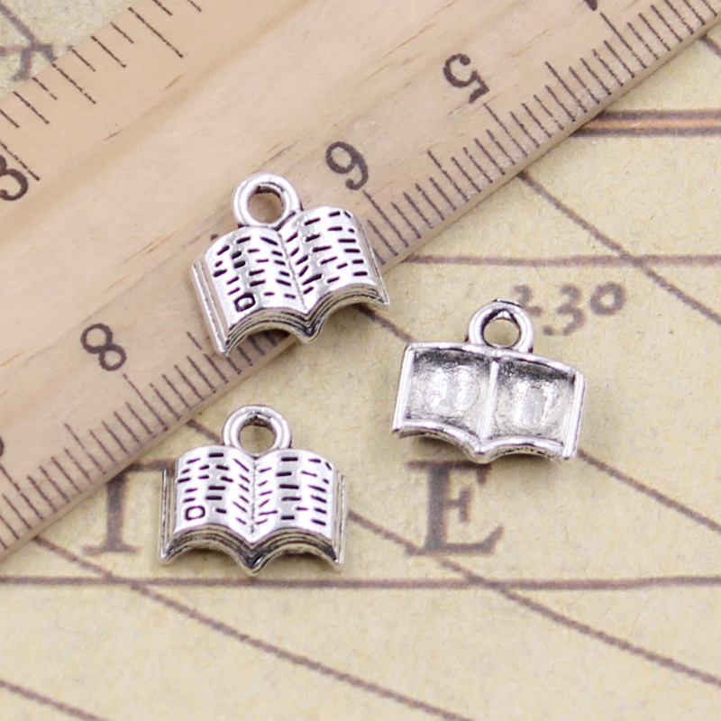 Vintage Fashion Books - 20pcs Charms Open Holy Bible Book