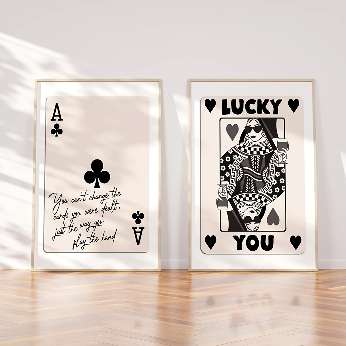 Vintage Fashion Illustrations - 2Pcs Frameless Playing Card Printing Poster,fashion