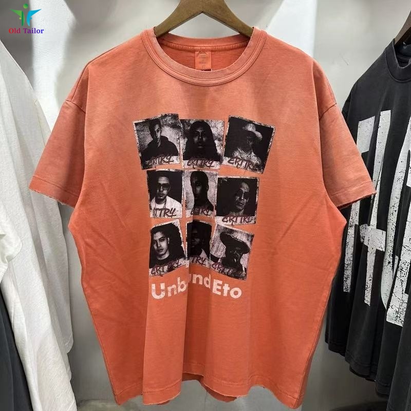 Vintage Fashion Illustrations - Summer Multi-Color Crew Neck Washed Premium