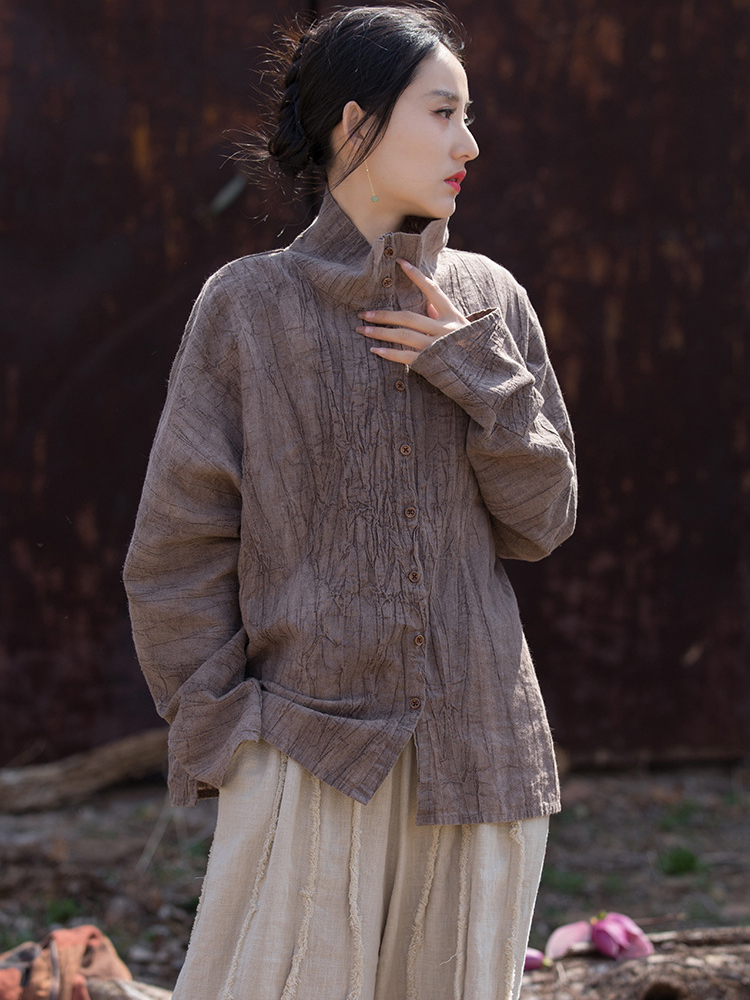 High Quality Cotton Linen Shir - Tie Dye Shirt Vintage ulasan dan harga
