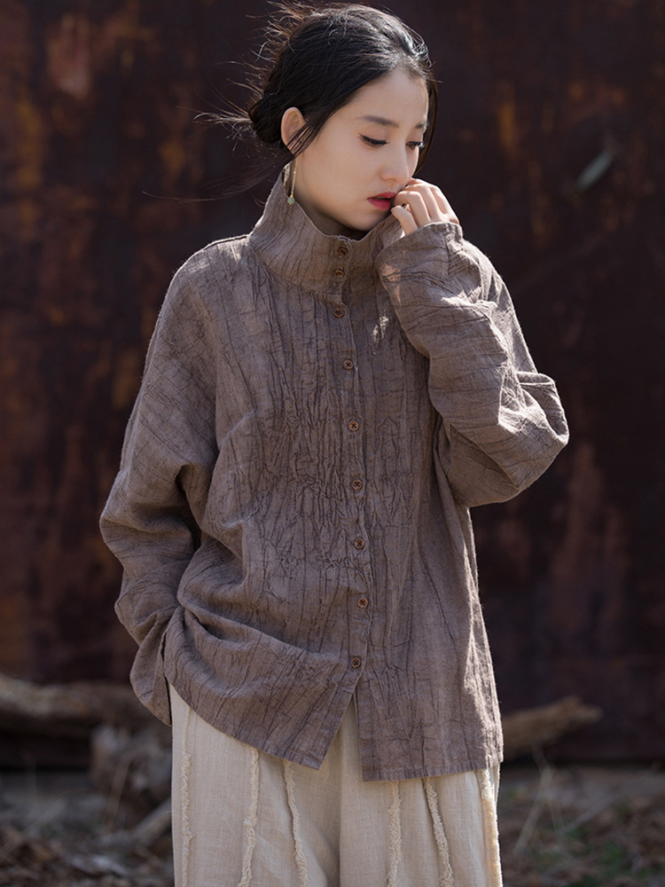 High Quality Cotton Linen Shir - Tie Dye Shirt Vintage ulasan dan harga