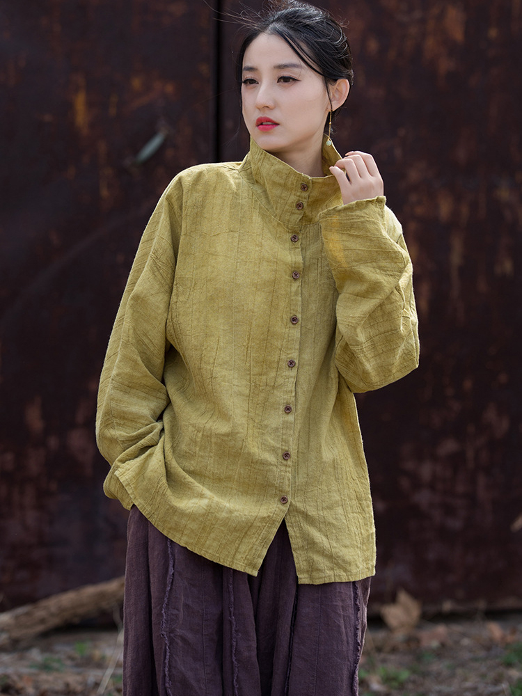 High Quality Cotton Linen Shir - Tie Dye Shirt Vintage ulasan dan harga