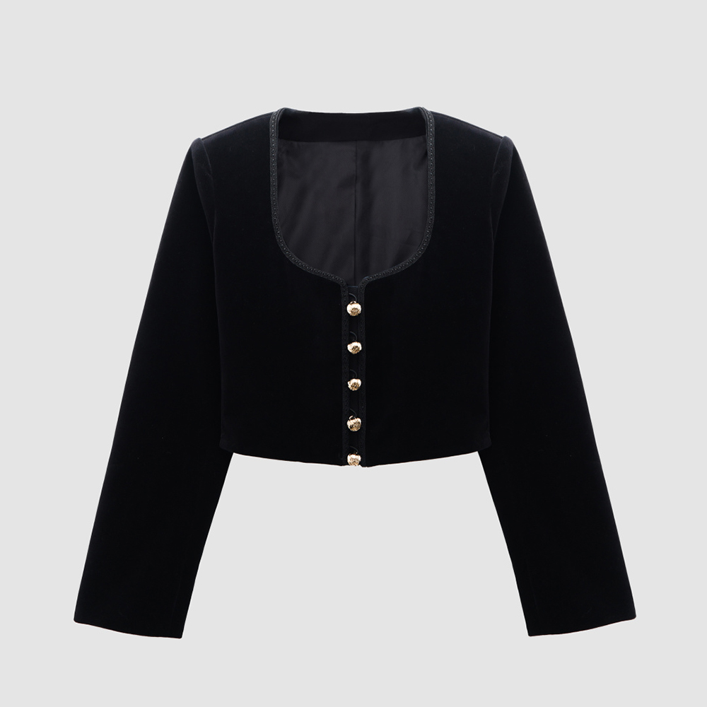 Women's Vintage Velvet Cropped - Velvet Blazer Vintage ulasan dan harga