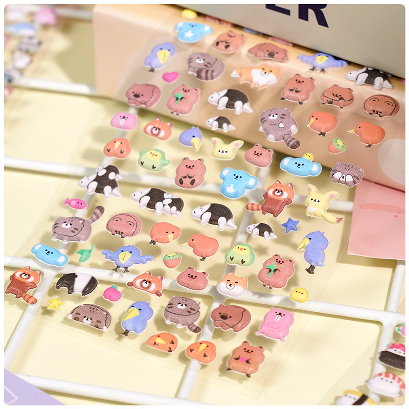 6 Sheets 3D Mini Cute Animal J - Vintage Fashion Books ulasan dan harga