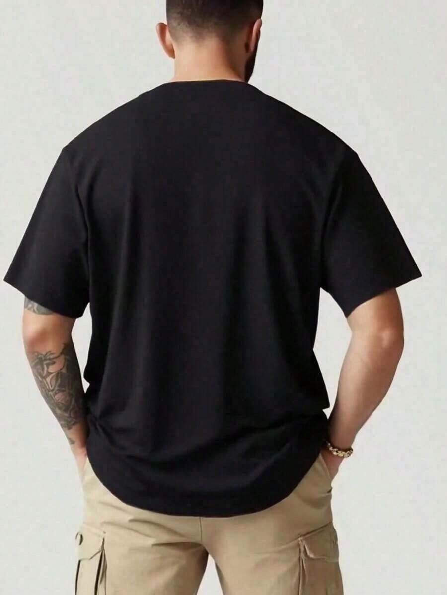 Men's Casual Print T-Shirt - V - Vintage Urban Fashion ulasan dan harga