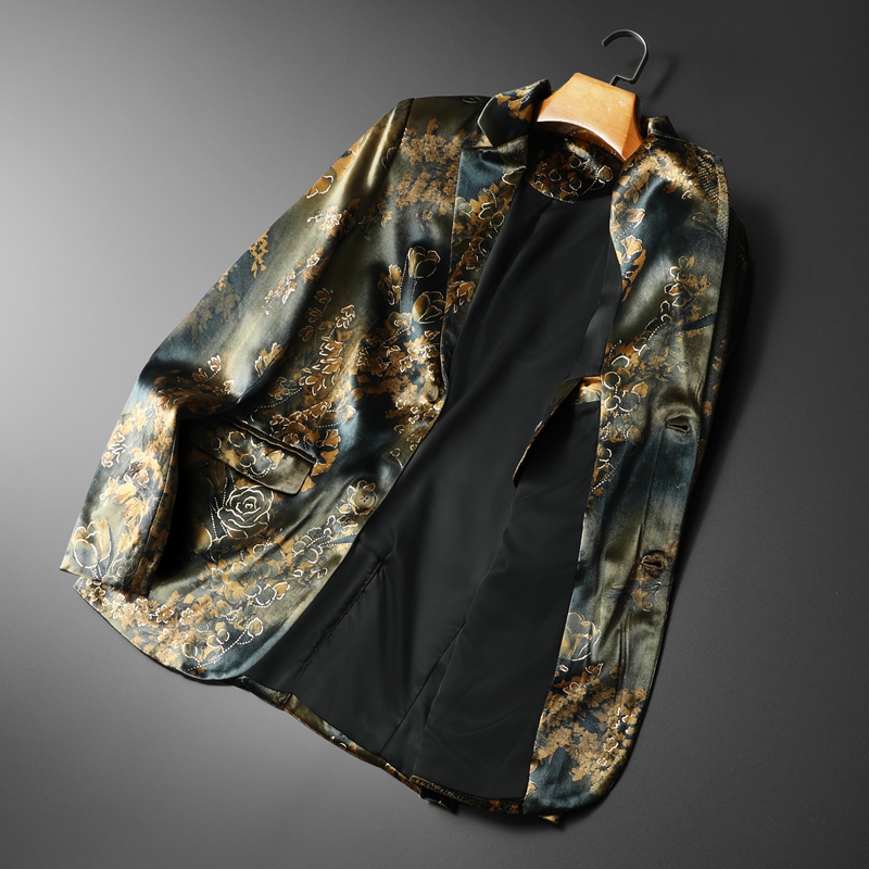 Vintage Flower Velvet Men Blaz - Velvet Blazer Vintage ulasan dan harga
