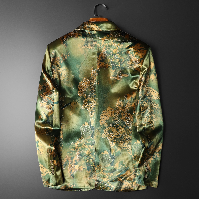 Vintage Flower Velvet Men Blaz - Velvet Blazer Vintage ulasan dan harga