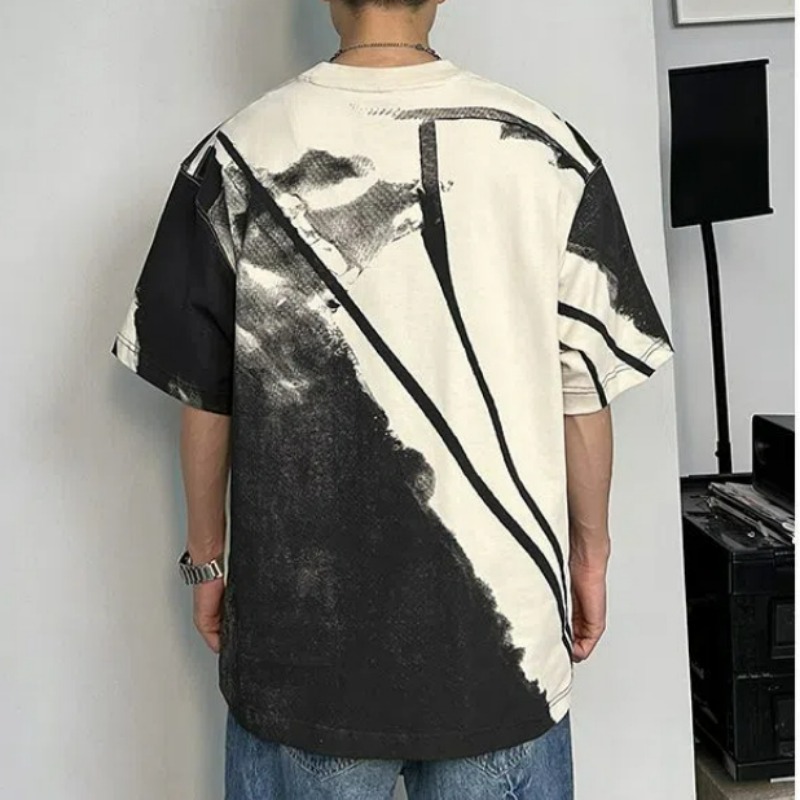 Men Trendy Vintage Tie-dye Pri - Tie Dye Shirt Vintage ulasan dan harga
