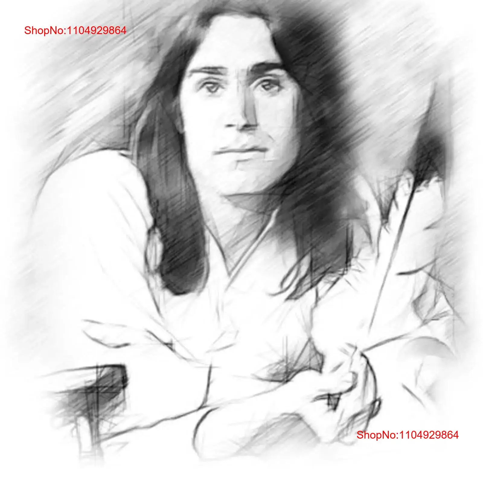 Dan Fogelberg Drawing T shirt  - Vintage Fashion Drawings ulasan dan harga
