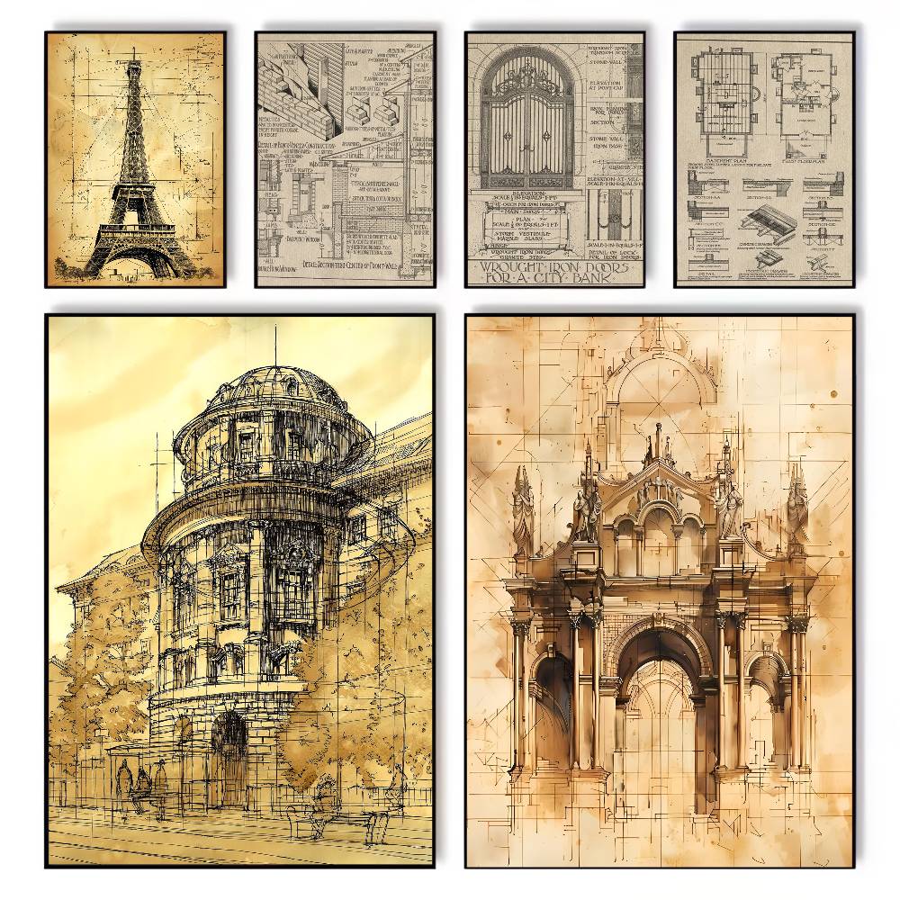 Vintage Architecture Drawings  - Vintage Fashion Drawings ulasan dan harga