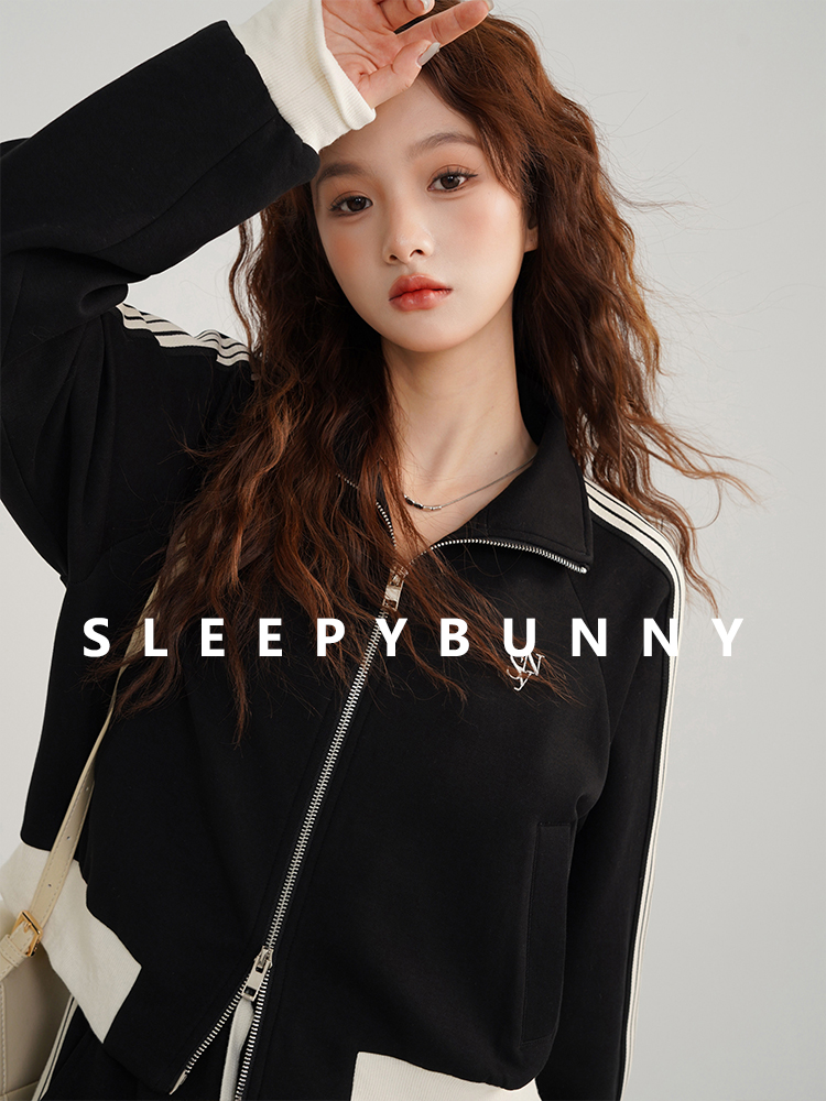 Vintage Sporty Casual Black Wh - Vintage Fashion Jacket ulasan dan harga