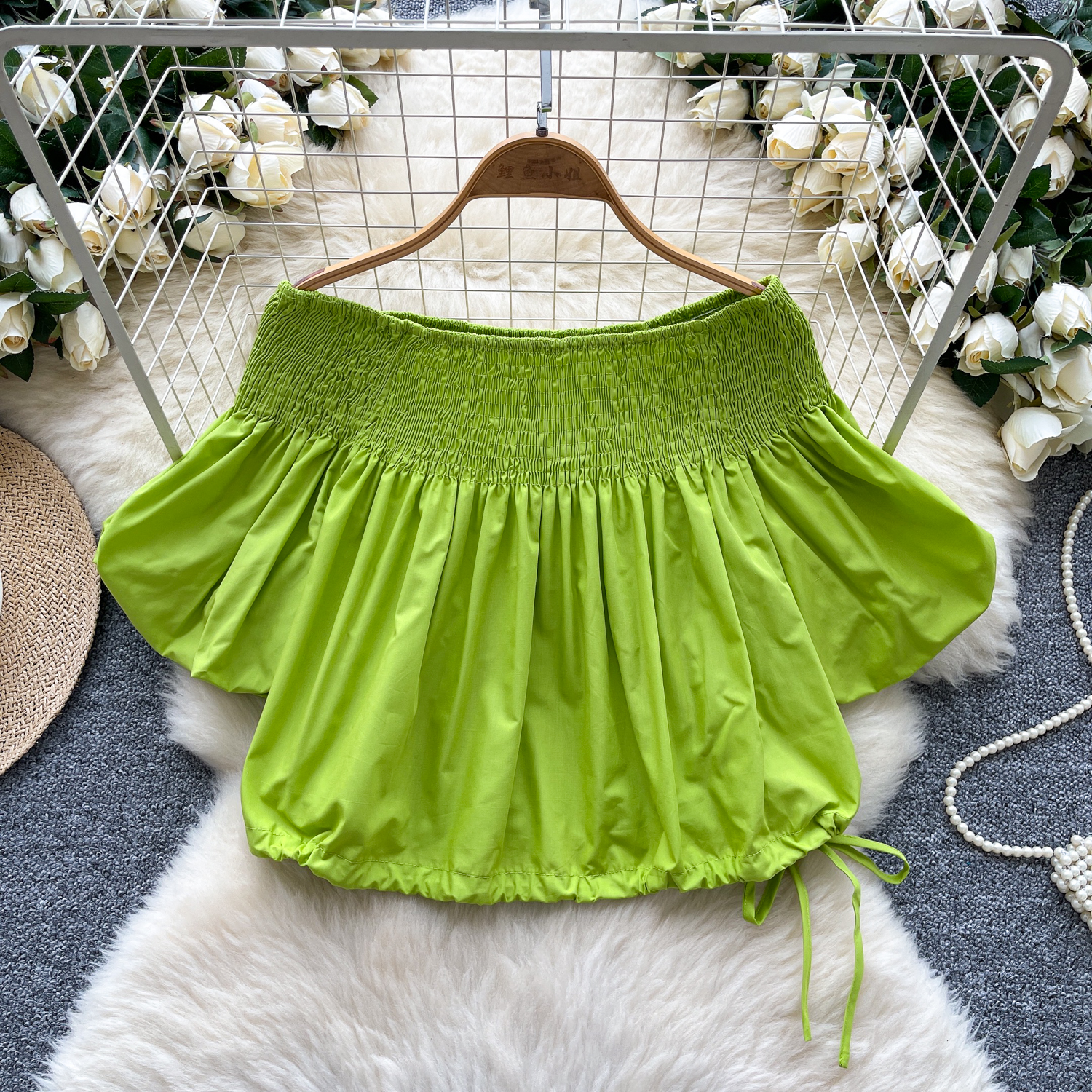 Chic vintage Draw String loose - Vintage Fashion Drawings ulasan dan harga