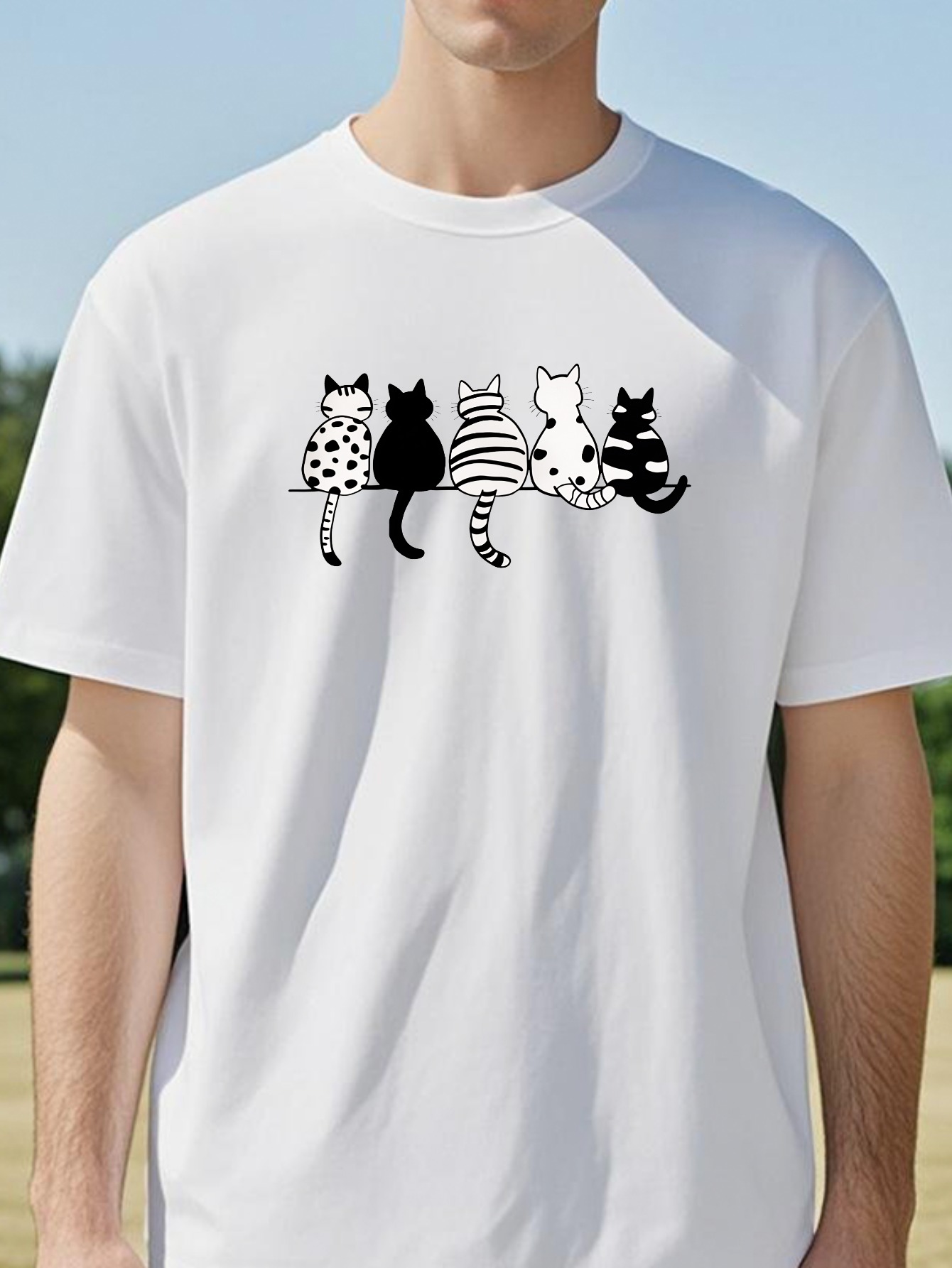 Cat Gang Drawing T-Shirt Women - Vintage Fashion Drawings ulasan dan harga