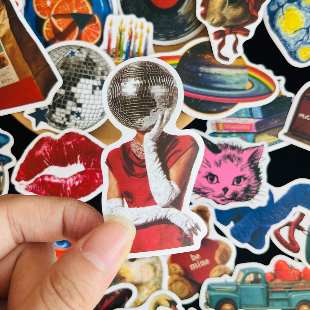 50PCS Vintage Y2K Stickers Fas - Vintage Fashion Newspaper ulasan dan harga