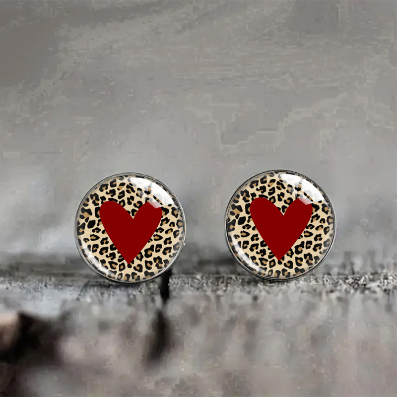Vintage Heart Leopard Print Gl - Vintage Fashion Illustrations ulasan dan harga