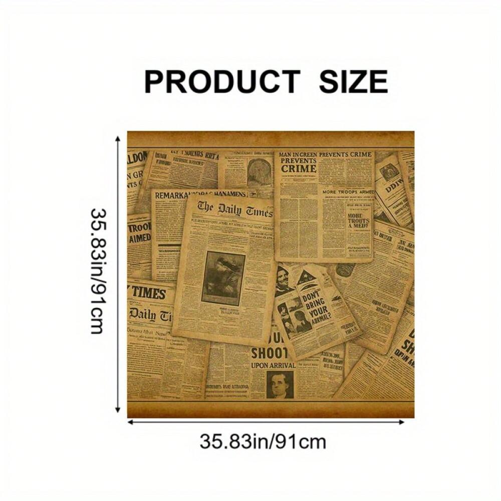 1pcs 35-Inch Headscarf Square  - Vintage Fashion Newspaper ulasan dan harga
