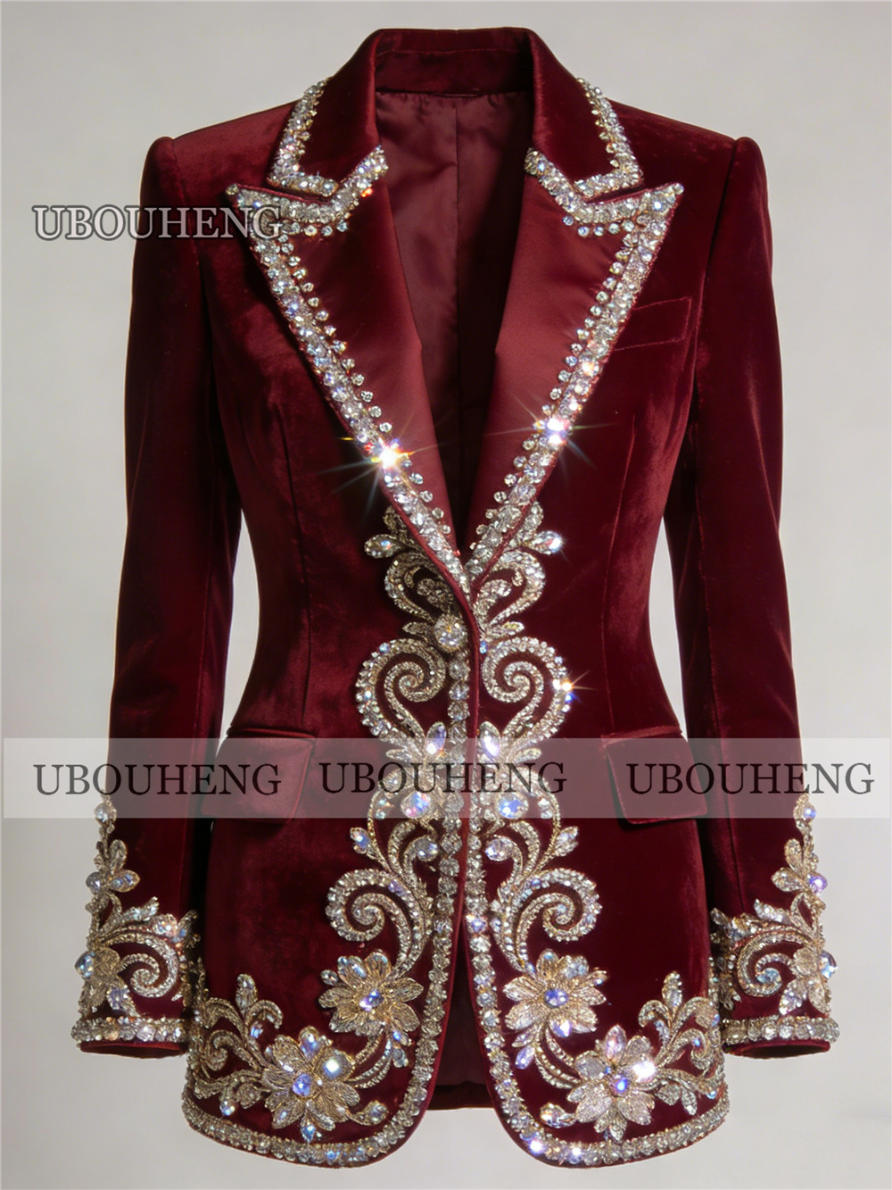 Brilliant Diamond Beads Women  - Velvet Blazer Vintage ulasan dan harga