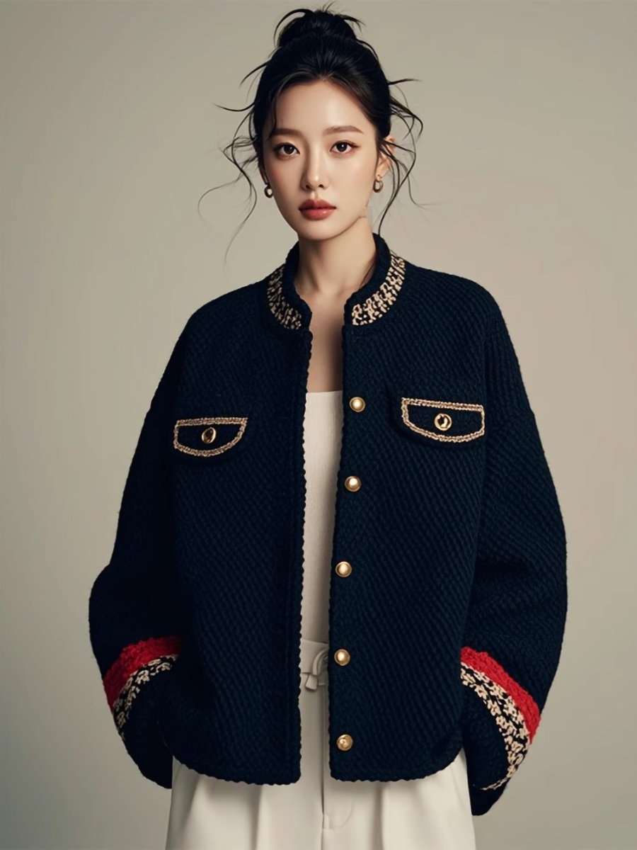Tweed Jacket Elegant Womens Su - Velvet Blazer Vintage ulasan dan harga
