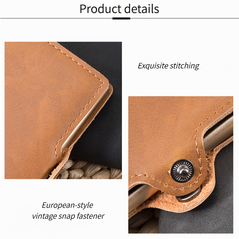 Premium Split Leather Mens Wal - Vintage Fashion Pop Up ulasan dan harga