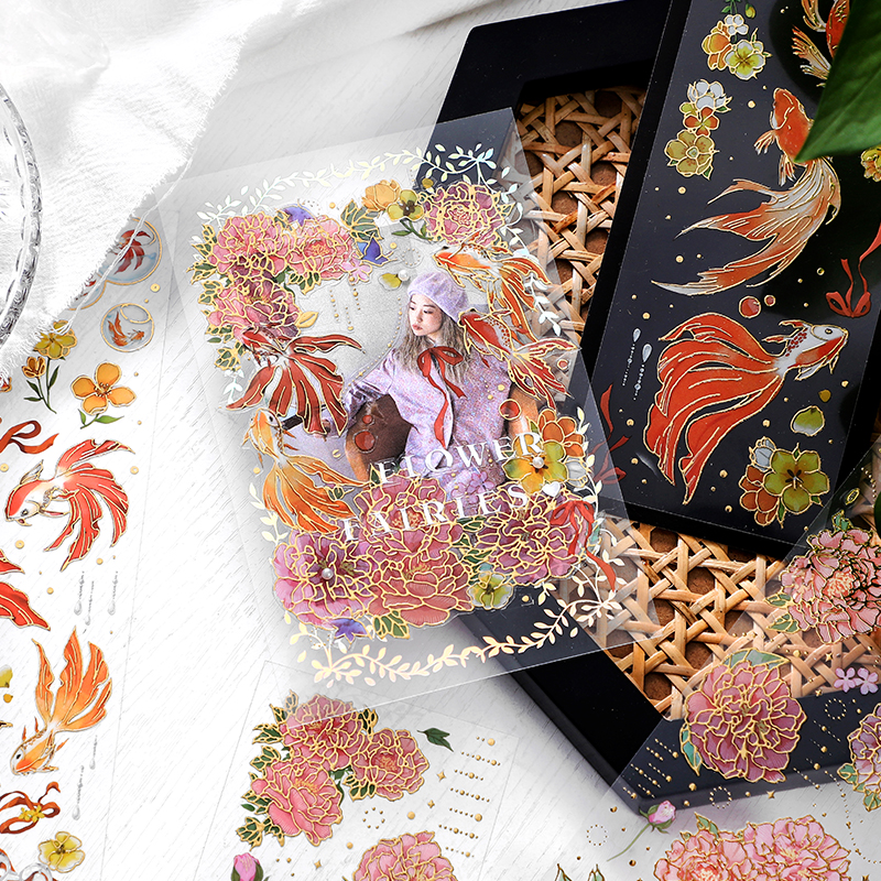 2 Sheets Chinese style Koi  Fl - Vintage Fashion Books ulasan dan harga