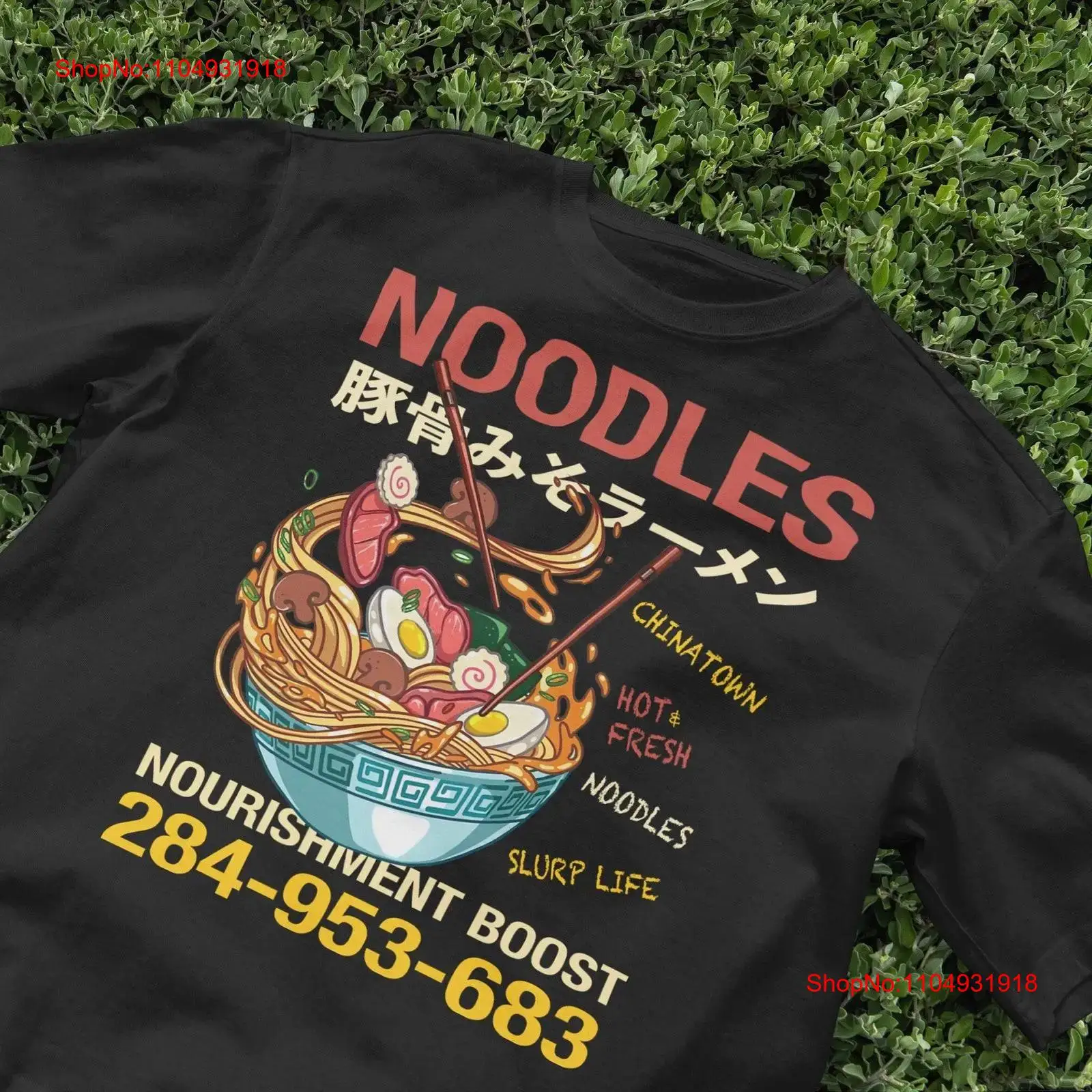 Cute Ramen Noodle T Shirt Japa - Vintage Fashion Tokyo ulasan dan harga