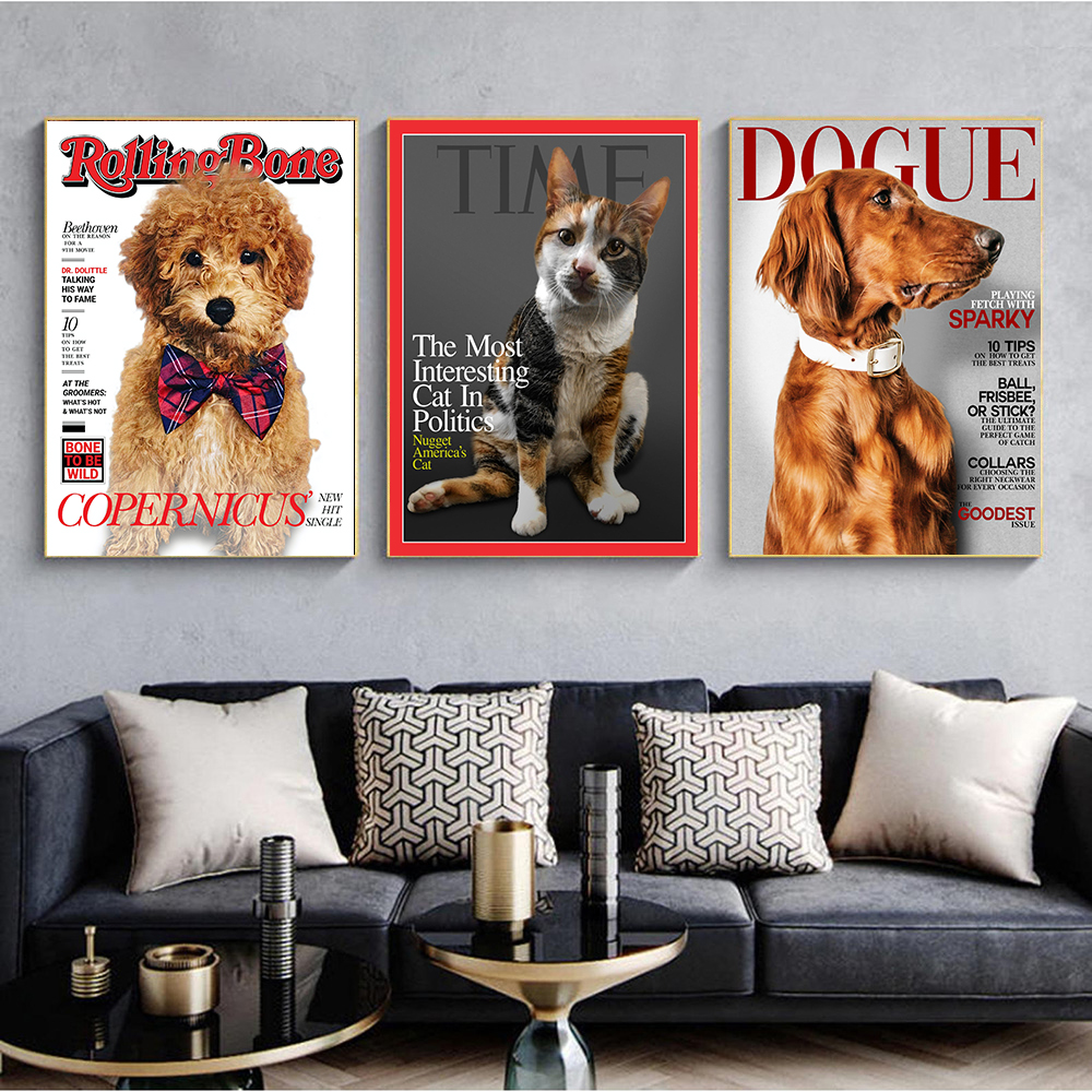 Vintage Dog Magazine Covers Wa - Vintage Fashion Magazine Covers ulasan dan harga