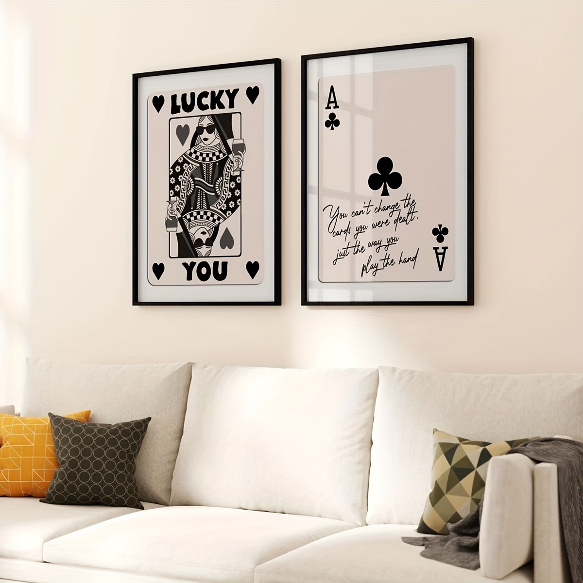 2Pcs Frameless Playing Card Pr - Vintage Fashion Illustrations ulasan dan harga