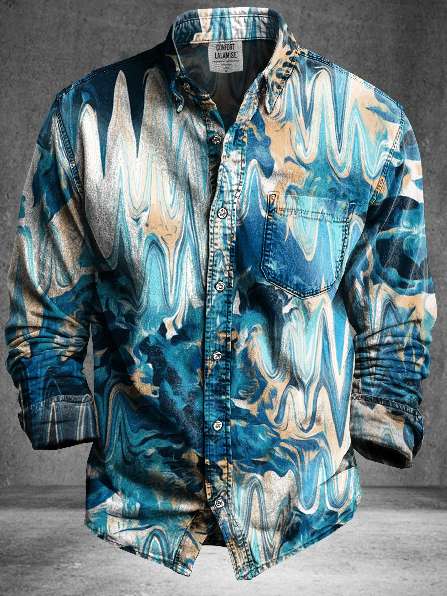 Vintage Abstract Gradient Wave - Vintage Fashion Art ulasan dan harga