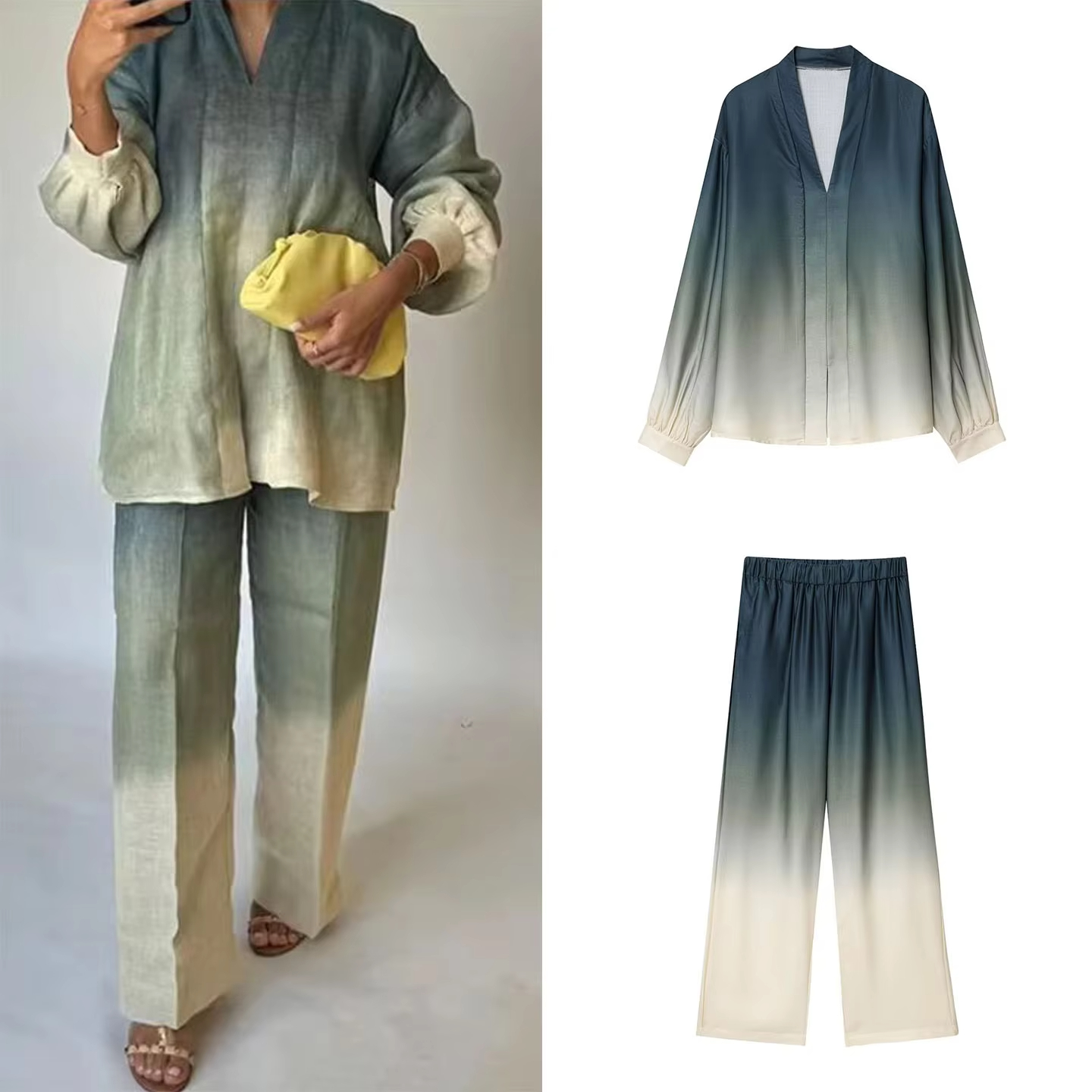 Tie Dye Gradient Print Loose S - Tie Dye Shirt Vintage ulasan dan harga