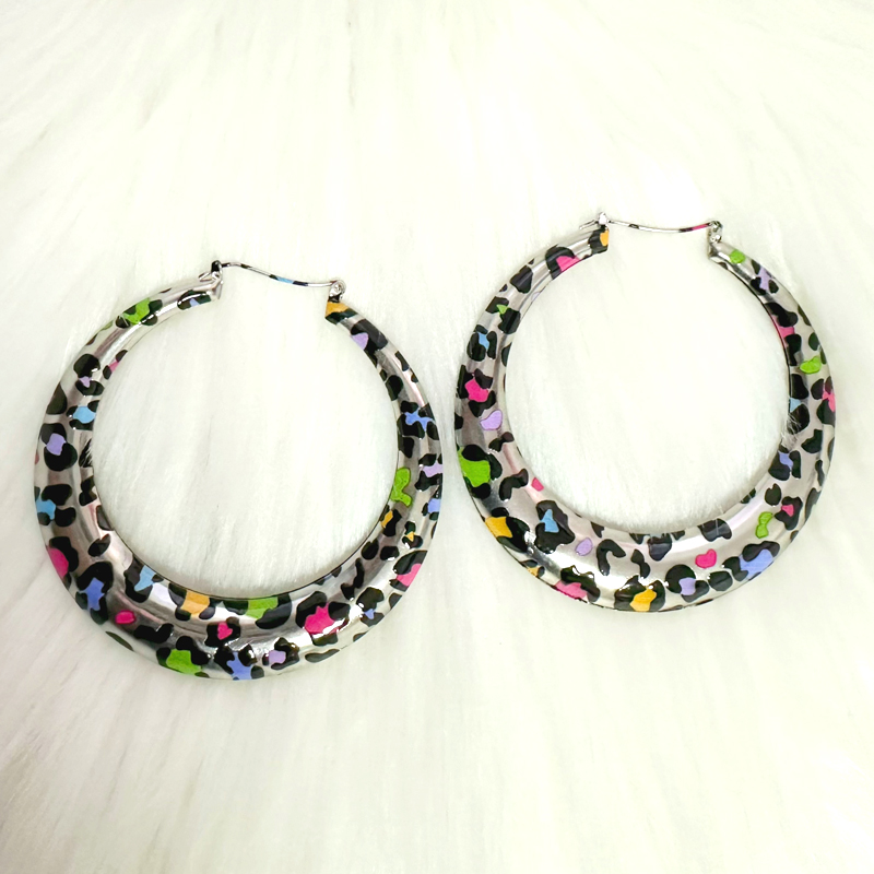 Y2K Colorful Leopard Print Big - Vintage Fashion Illustrations ulasan dan harga