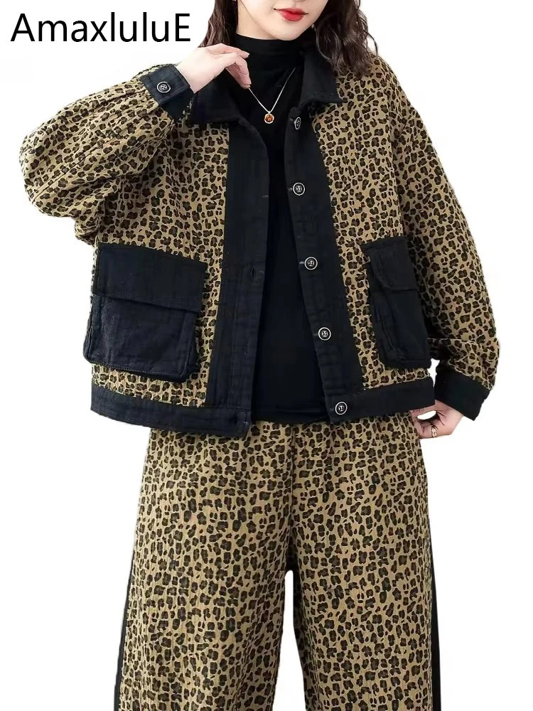Amax luluE Spring Fashion Leop - Vintage Fashion Jacket ulasan dan harga